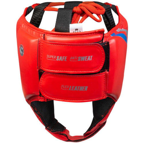 Красный шлем для бокса CLINCH OLIMP C112 (сзади)