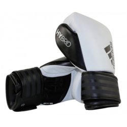Черно-белые боксерские перчатки ADIDAS HYBRID 200