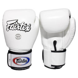 Белые перчатки для тайского бокса FAIRTEX BGV1