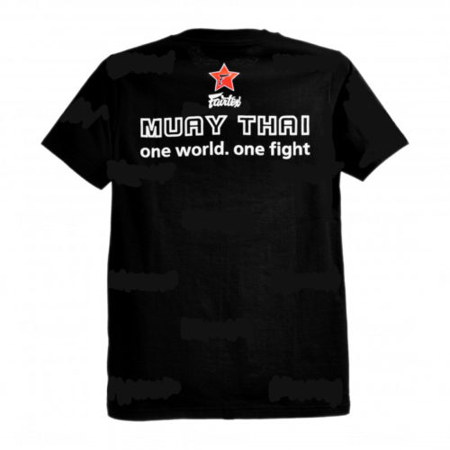 Черная футболка FAIRTEX One world. One fight (сзади)
