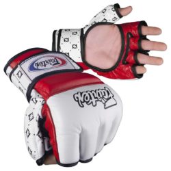 Красно-белые перчатки для мма FAIRTEX FGV17