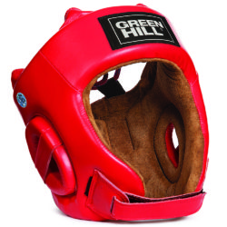 Красный шлем для бокса GREEN HILL FIVE STAR AIBA