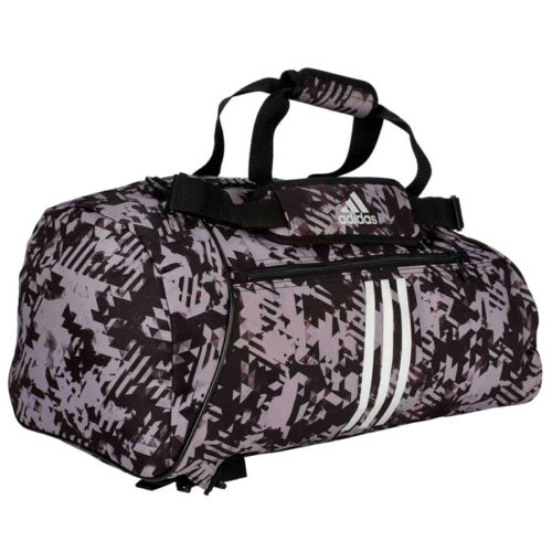 Серая камуфляжная сумка-рюкзак ADIDAS COMBAT (сбоку)