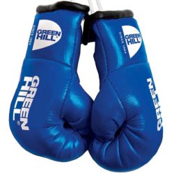 Синие сувенирные боксерские перчатки-брелки GREEN HILL