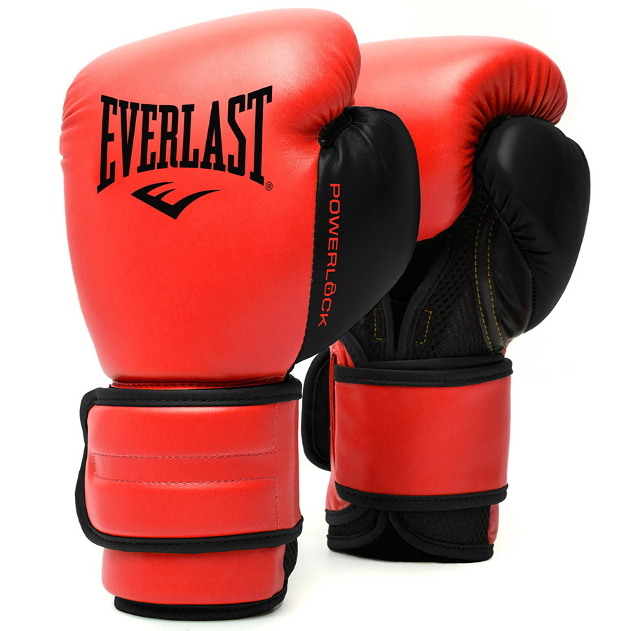 Красные боксерские перчатки EVERLAST POWERLOCK PU 2