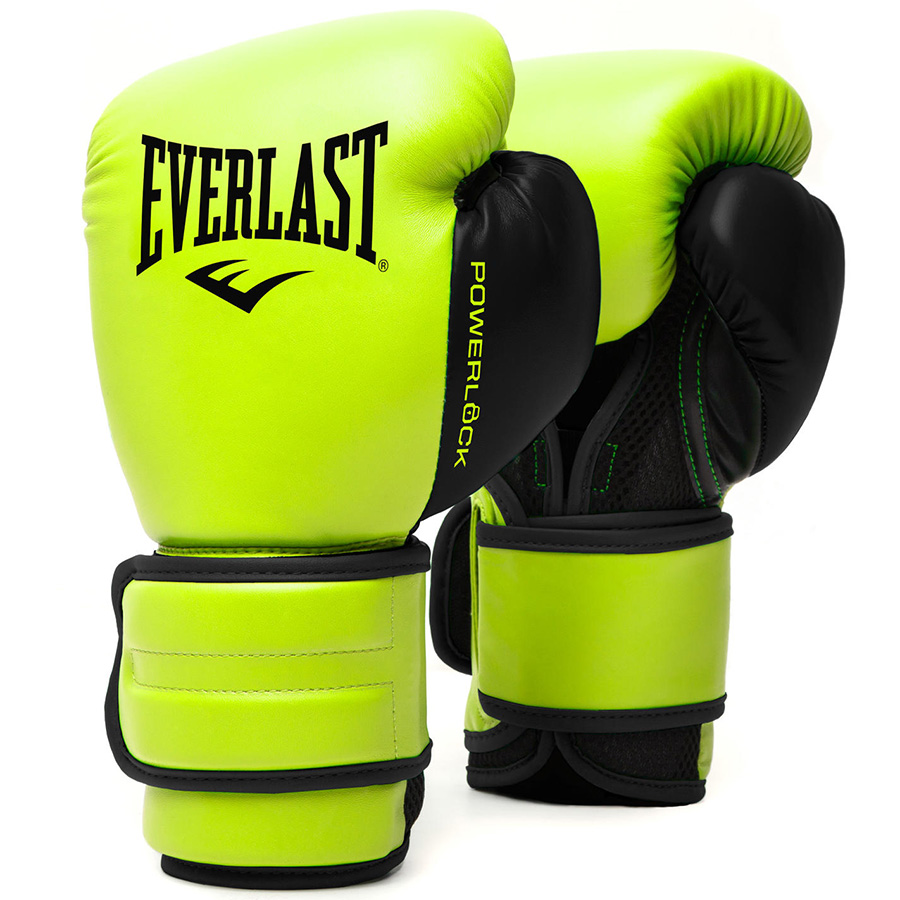 Зеленые боксерские перчатки EVERLAST POWERLOCK PU 2