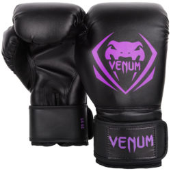 Черно-розовые боксерские перчатки VENUM CONTENDER