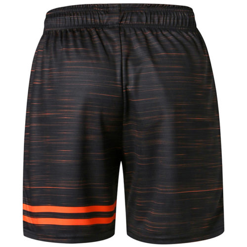 Черно-оранжевые спортивные шорты ZRCE (сзади)