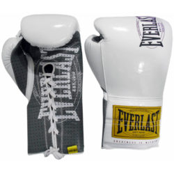 Белые боксерские перчатки для профессионального бокса EVERLAST 1910 CLASSIC