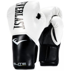 Черно-белые боксерские перчатки EVERLAST ELITE PROSTYLE