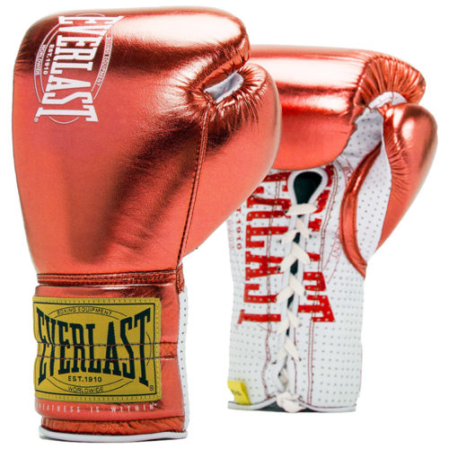 Красные боксерские перчатки для профессионального бокса EVERLAST 1910 CLASSIC