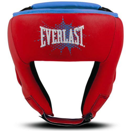 Красный детский шлем для бокса EVERLAST PROSPECT (спереди)