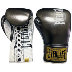 Серые боксерские перчатки для профессионального бокса EVERLAST 1910 CLASSIC