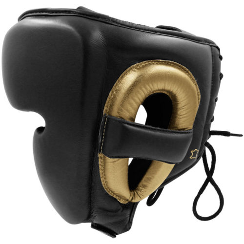 Черно-золотой боксерский шлем ADIDAS ADISTAR PRO (сбоку)