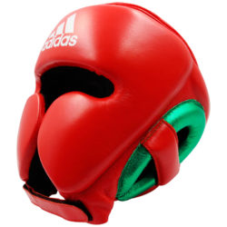 Красно-зеленый боксерский шлем ADIDAS ADISTAR PRO (сбоку)