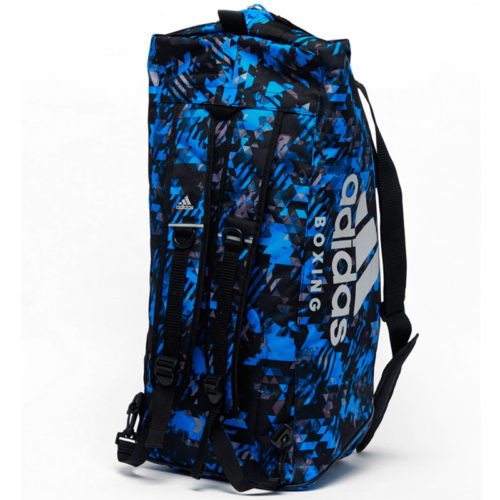 Синяя камуфляжная сумка-рюкзак ADIDAS BOXING (лямки)