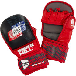 Черно-красные перчатки GREEN HILL MMA