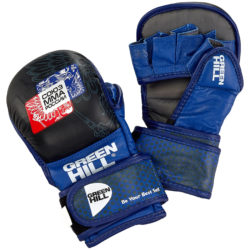 Черно-синие перчатки GREEN HILL MMA