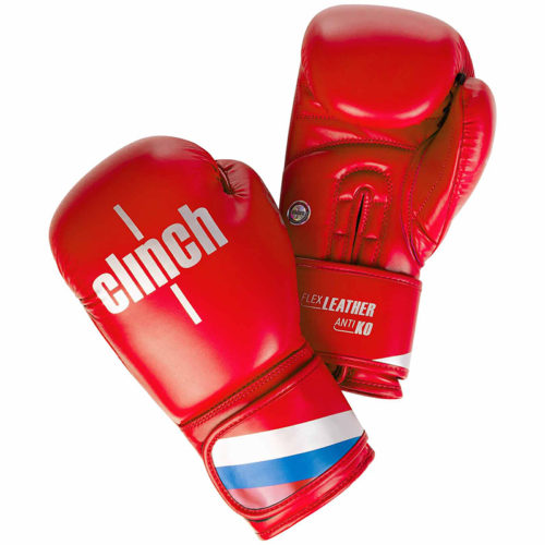Красные боксерские перчатки CLINCH OLIMP NEW