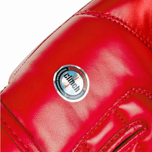Красные боксерские перчатки CLINCH OLIMP NEW лицензия