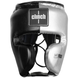 Черно-серебряный боксерский шлем CLINCH PUNCH 2.0