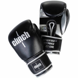 Черно-серебристые боксерские перчатки CLINCH PUNCH 2.0