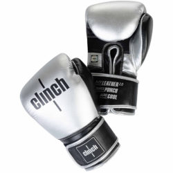 Серебристые боксерские перчатки CLINCH PUNCH 2.0