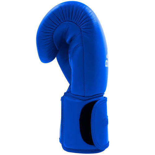Синие перчатки для тайского бокса ADIDAS MUAY THAI GLOVES 200 (сбоку)
