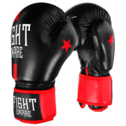 Черно-красные боксерские перчатки FIGHT EMPIRE