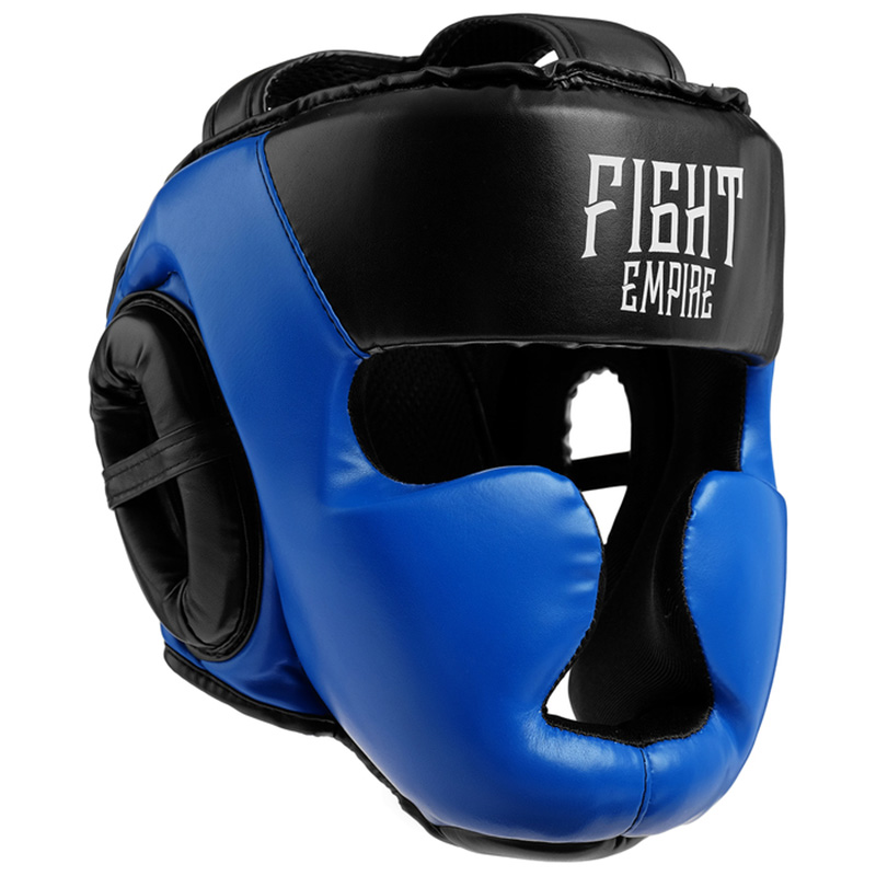 Черно-синий боксерский шлем для спарринга FIGHT EMPIRE