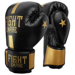 Черно-золотые боксерские перчатки FIGHT EMPIRE