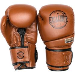 Коричневые боксерские перчатки EXCALIBUR BOXING