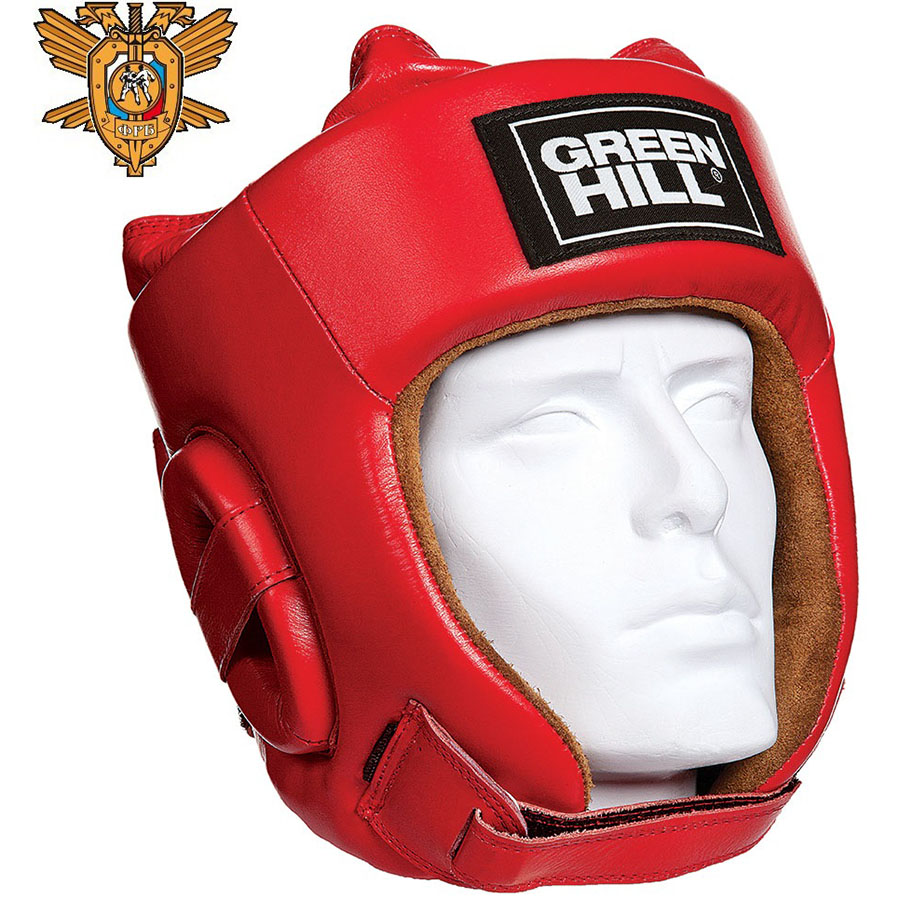 Красный шлем для рукопашного боя GREEN HILL FIVE STAR OFRB