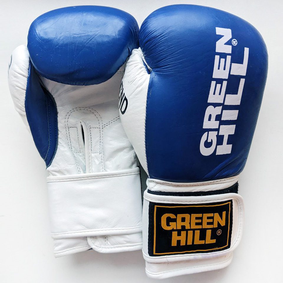 Синие боксерские перчатки GREEN HILL LEGEND