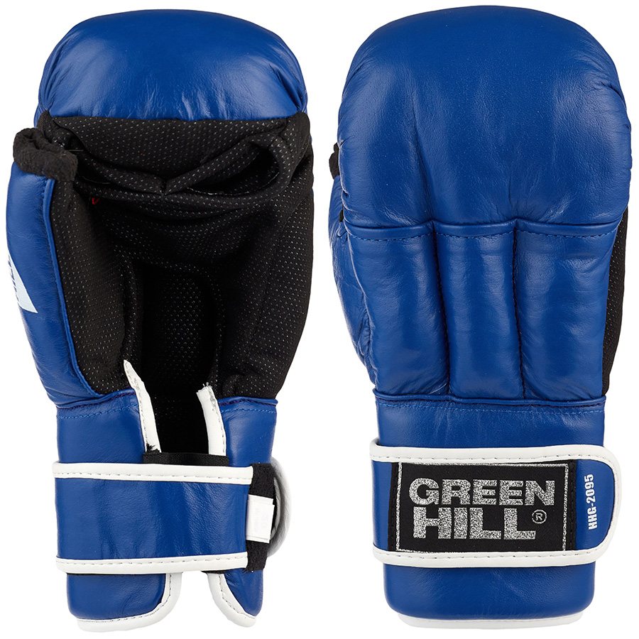 Синие перчатки для рукопашного боя GREEN HILL