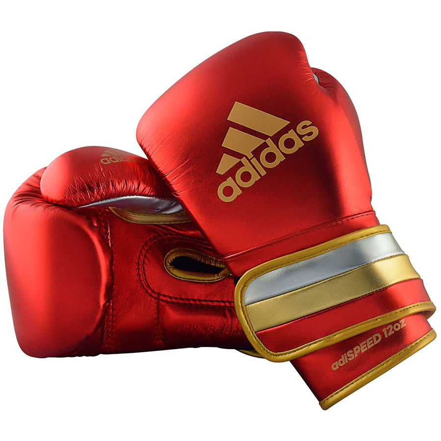 Красные боксерские перчатки ADIDAS ADISPEED METALLIC