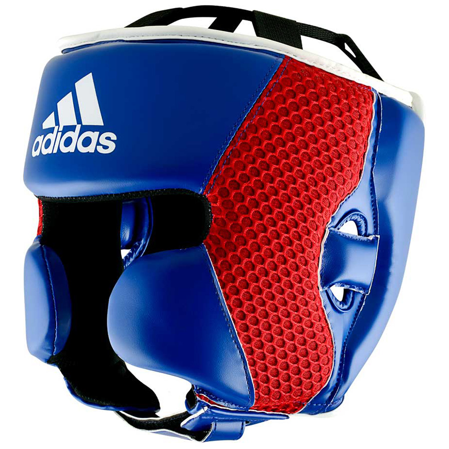 Сине-красный тренировочный шлем для бокса ADIDAS HYBRID 150