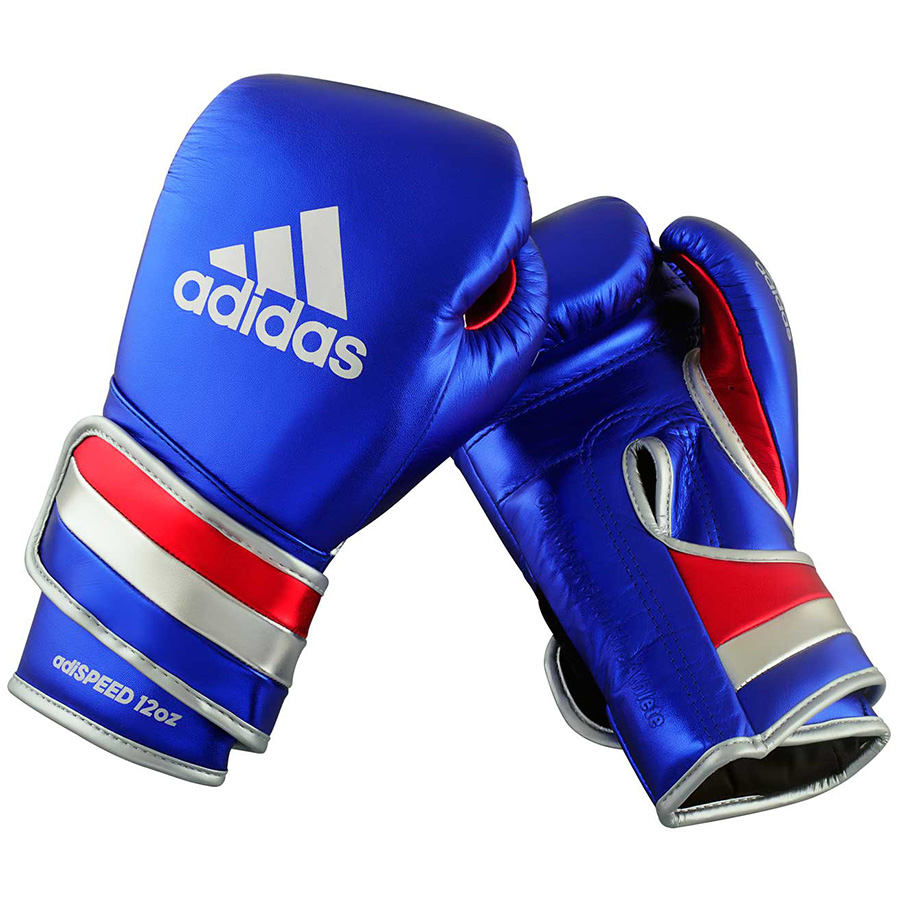 Синие боксерские перчатки ADIDAS ADISPEED METALLIC