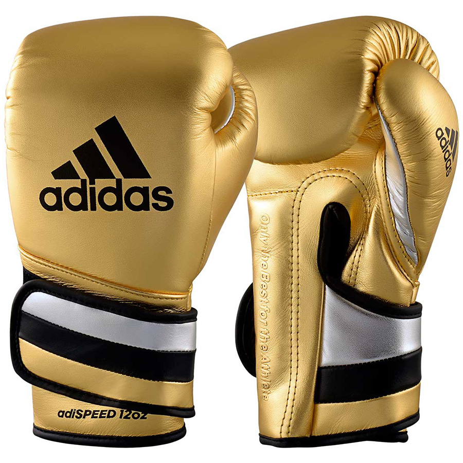 Золотые боксерские перчатки ADIDAS ADISPEED METALLIC