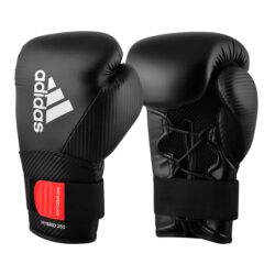 Черные боксерские перчатки ADIDAS HYBRID 250