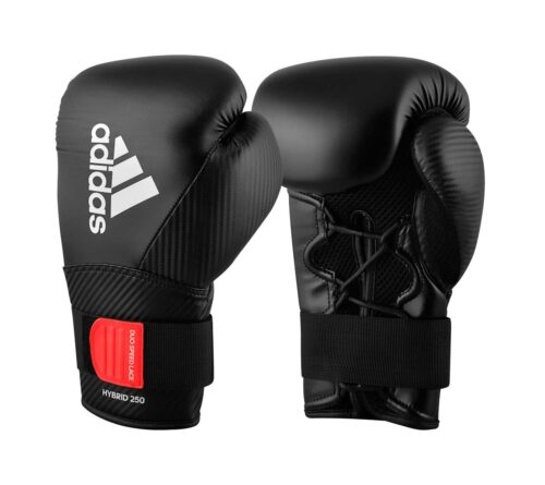 Черные боксерские перчатки ADIDAS HYBRID 250