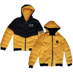 Двусторонняя зимняя куртка KA7 желтая