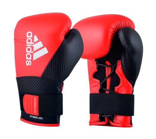 Красные боксерские перчатки ADIDAS HYBRID 250