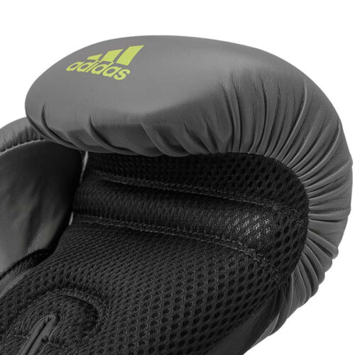 Серые боксерские перчатки ADIDAS SPEED TILT 150 (ладонь)
