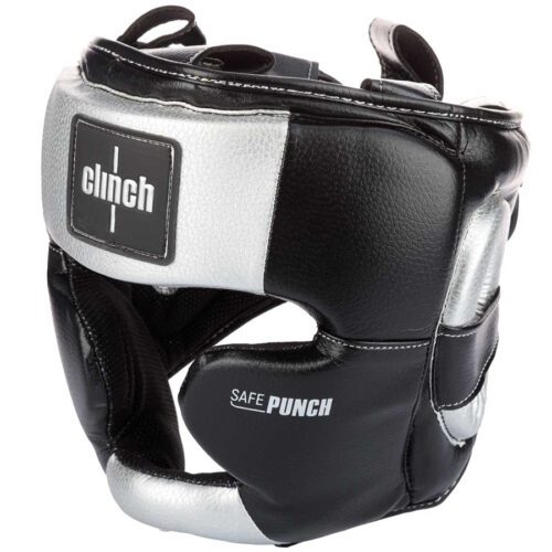 ШЛЕМ БОКСЕРСКИЙ CLINCH PUNCH 2.0 FULL FACE ЧЕРНО-серебристый C148