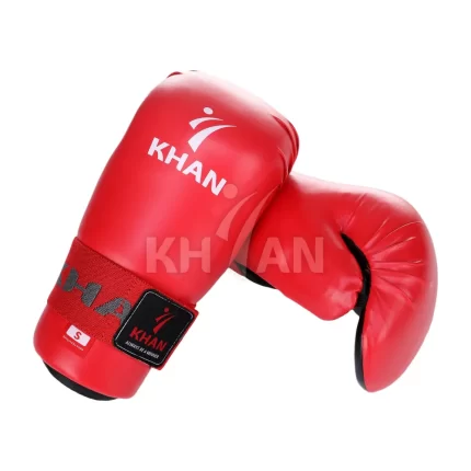 Перчатки для тхэквондо ITF EXPERT KHAN красные спереди
